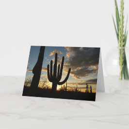 Saguaro Sunset II Arizona Desert liggande Kort