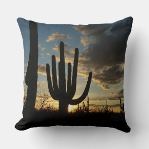 Saguaro Sunset II Arizona Desert liggande Kudde