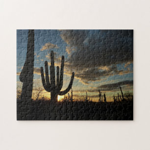 Saguaro Sunset II Arizona Desert liggande Pussel