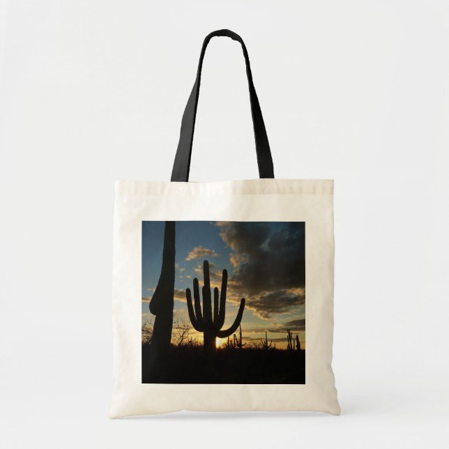 Saguaro Sunset II Arizona Desert liggande Tygkasse (Framsidan)