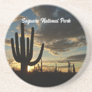 Saguaro Sunset II Arizona Desert liggande Underlägg