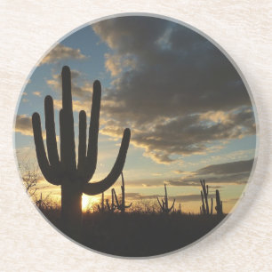 Saguaro Sunset II Arizona Desert liggande Underlägg Sandsten