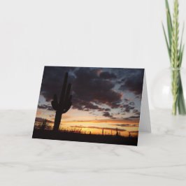 Saguaro Sunset III Arizona Desert liggande Kort