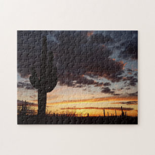 Saguaro Sunset III Arizona Desert liggande Pussel