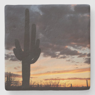 Saguaro Sunset III Arizona Desert liggande Stenunderlägg