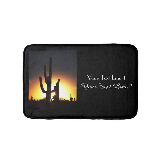 Saguaro Sunset Personlig Bath Mat Badrumsmatta (Framsidan)
