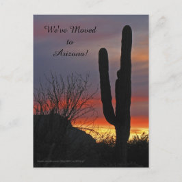 Saguaro vid solnedgång, Ny adressmeddelande Meddelande Vykort