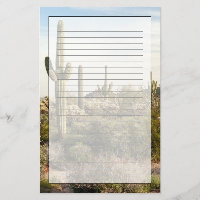 Saguarokaktus, Arizona, USA Brevpapper (Framsida)