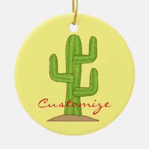 Saguarokaktus Thunder_Cove Julgransprydnad Keramik