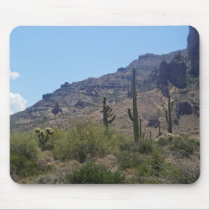 Saguaros och bergsområden musmatta
