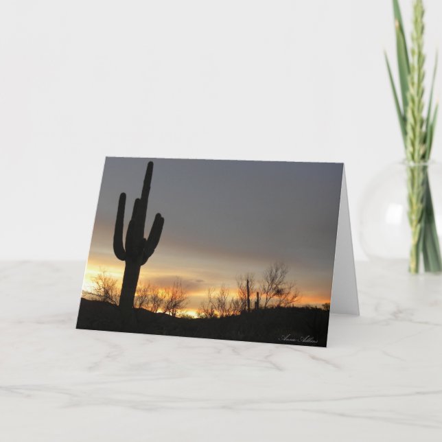 Saguarosoluppgång Kort (Framsida)