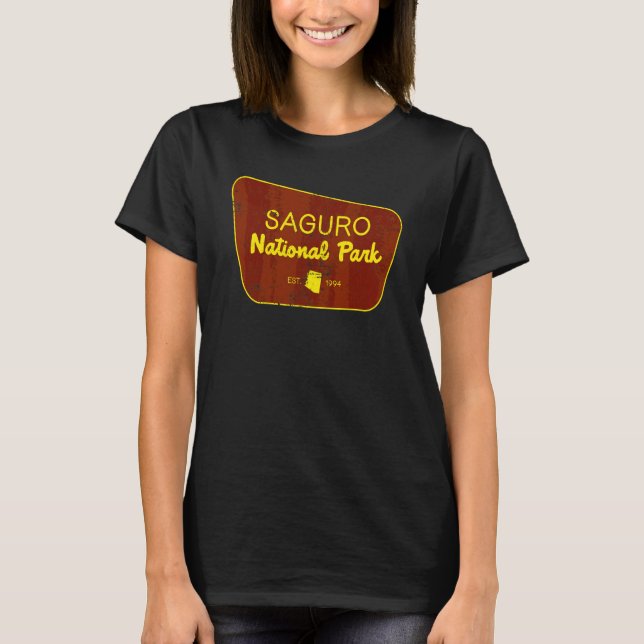 Saguros nationalpark Arizona Nature Distress T Shirt (Framsida)