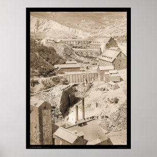 Sågverk & det guld- frimärket mal Terraville SD Poster