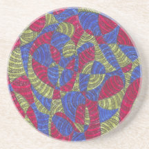 Sahar | Färgglada Abstrakt Handritade Ölkoppunder