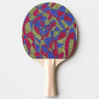 Sahar | Färgrik Abstrakt Handritad Konst Ping Pon Pingisracket