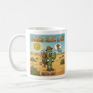 Sahara Black Light DJ Cactus Cartoon Kaffemugg