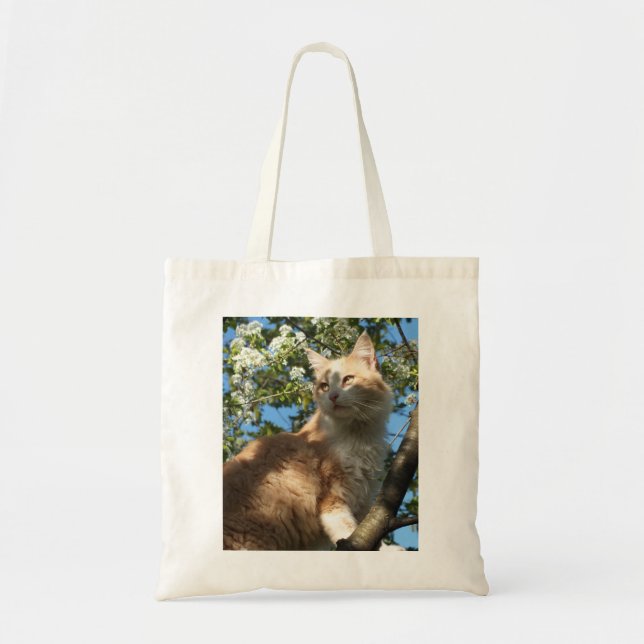 Sahara Cat in A Träd Tote Bag Tygkasse (Framsidan)