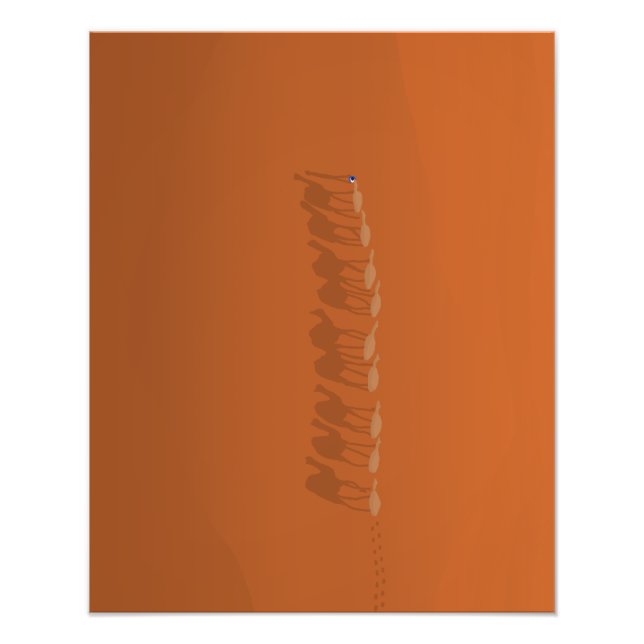 Sahara Desert Marocko | Illustration av luftfartyg Fototryck (Framsidan)