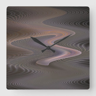 Sahara Fractal Wall Clock utan nummer Fyrkantig Klocka