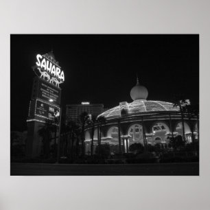 Sahara Las Vegas i svart & vit Poster