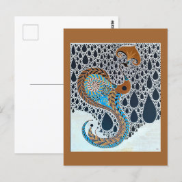 Sahara Pearls Tribal Exotic Peacock Vykort