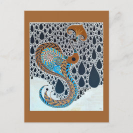 Sahara Pearls Tribal Exotic Peacock Vykort