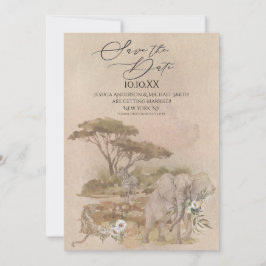 Sahara Savanna Animal Spara datum Inbjudningar