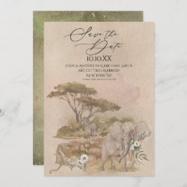 Sahara Savanna Animal Spara datum Inbjudningar