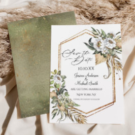 Sahara Savanna Blommigt Spara datuminbjudan Inbjudningar