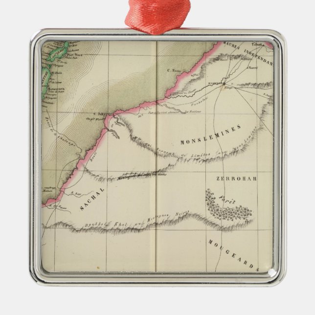 Saharaöknen, Afrika 6 Julgransprydnad Metall (Framsidan)
