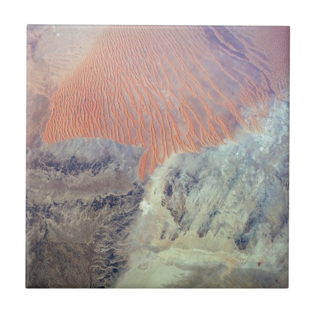 Saharaöknen i Algeriet, norra Afrikan. Kakelplatta (Framsidan)