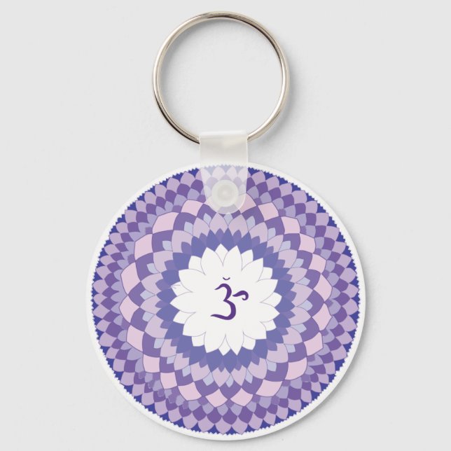 Sahasrara chakra mandala nyckelring (Framsida)