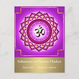Sahasrara eller Krona Chakra vykort