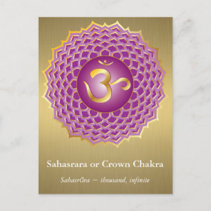 Sahasrara eller Krona Chakra vykort