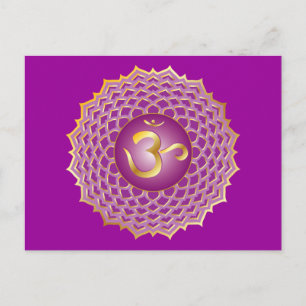Sahasrara eller krona chakra-vykort vykort