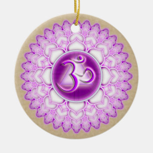 Sahasrara eller Krona vid 7:e Chakra Julgransprydnad Keramik