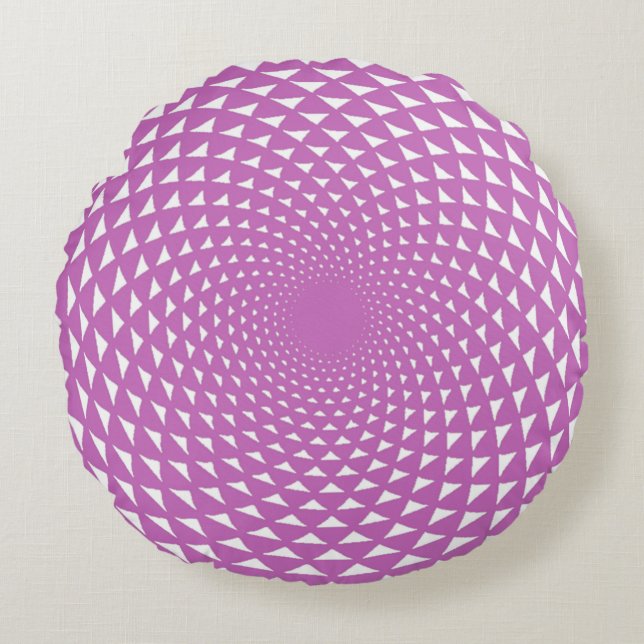 Sahasrara krona chakra mandala in violet rund kudde (Framsidan)