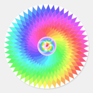 Sahasrara kronan Chakra Runt Klistermärke