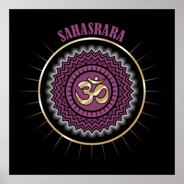 Sahasrara Lila Krona Chakra Poster (Framsidan)