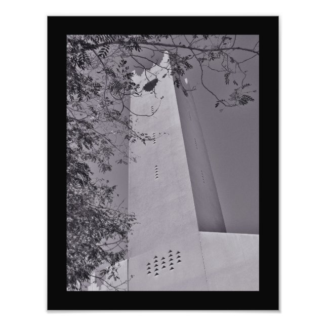 Sahat al Kindi Minaret med blad Fototryck (Framsidan)