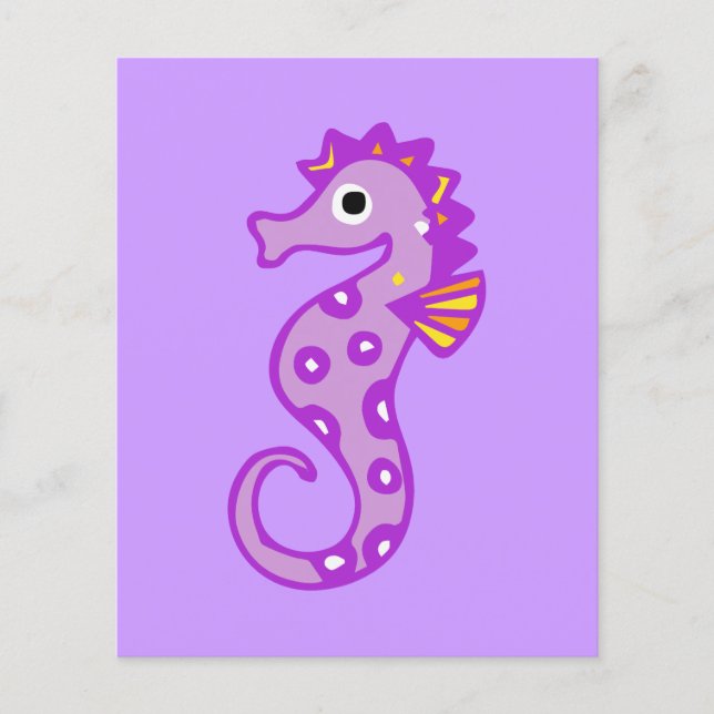 Sahorse-313946 TECKNAD CUTE seahorse fish Sea a Flygblad (Framsidan)