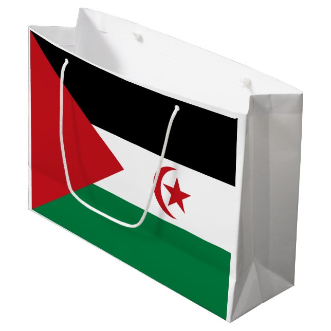 Sahrawi Arabiska Demokratiska republiken Flagga (Framsidan Vinklad)