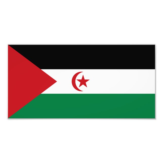 Sahrawi Arabiska Demokratiska republiken Flagga Fototryck (Framsidan)