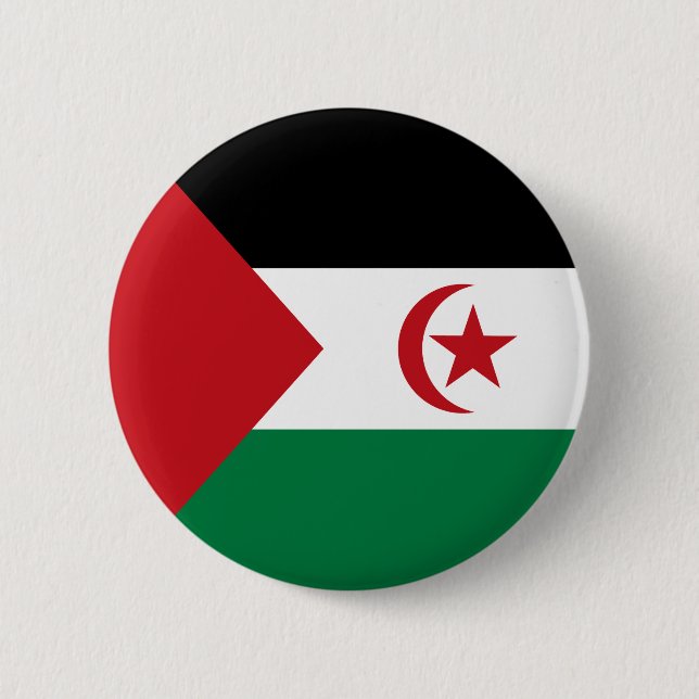 Sahrawi Arabiska Demokratiska republiken Flagga Knapp (Framsida)