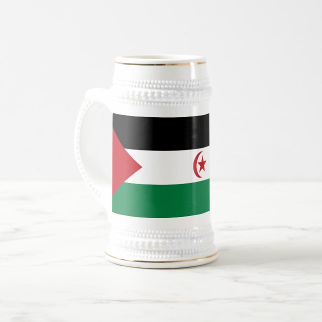 Sahrawi Arabiska Demokratiska republiken Flagga Sejdel (Framsida vänster)