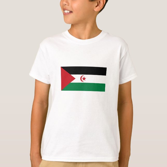 Sahrawi Arabiska Demokratiska republiken Flagga T Shirt (Framsida)