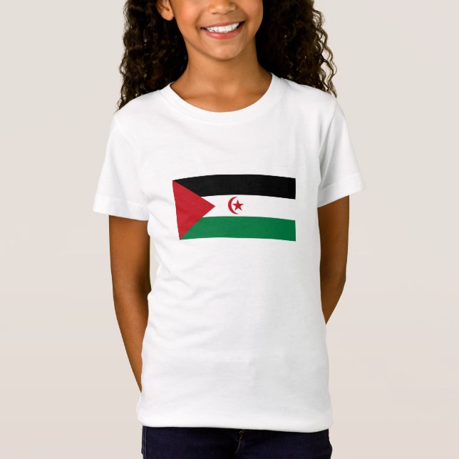 Sahrawi Arabiska Demokratiska republiken Flagga T Shirt (Framsida)