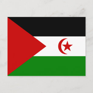 Sahrawi Arabiska Demokratiska republiken Flagga Vykort