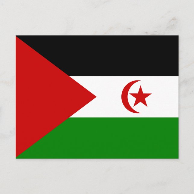 Sahrawi Arabiska Demokratiska republiken Flagga Vykort (Framsida)