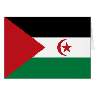 Sahrawiska arabiska demokratiska republiken flagga hälsningskort